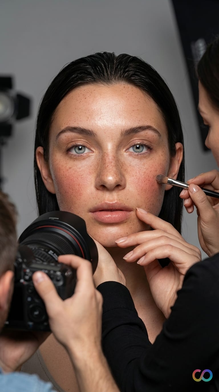 Astronaut on barren terrain